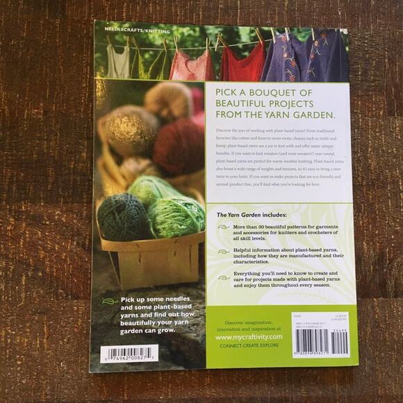 The Yarn Garden 30+ knits using plant-based yarn pattern book Knit Crochet - Picture 2 of 10